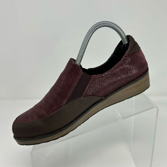 Naot Women's Purple Red Berry Slip-On Loafers Size 39 (US 8) Casual Comfort - Picture 3 of 11